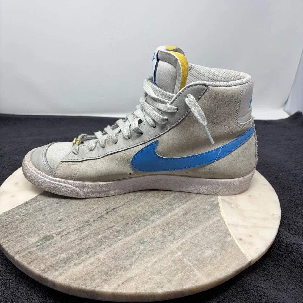 Nike Blazer Mid 77 Vintage‎ Grey Blue Basketball Shoes Mens Size 11